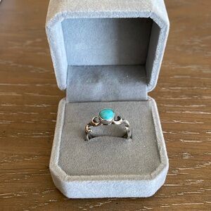 Native American Sterling Silver and Turquoise Ring